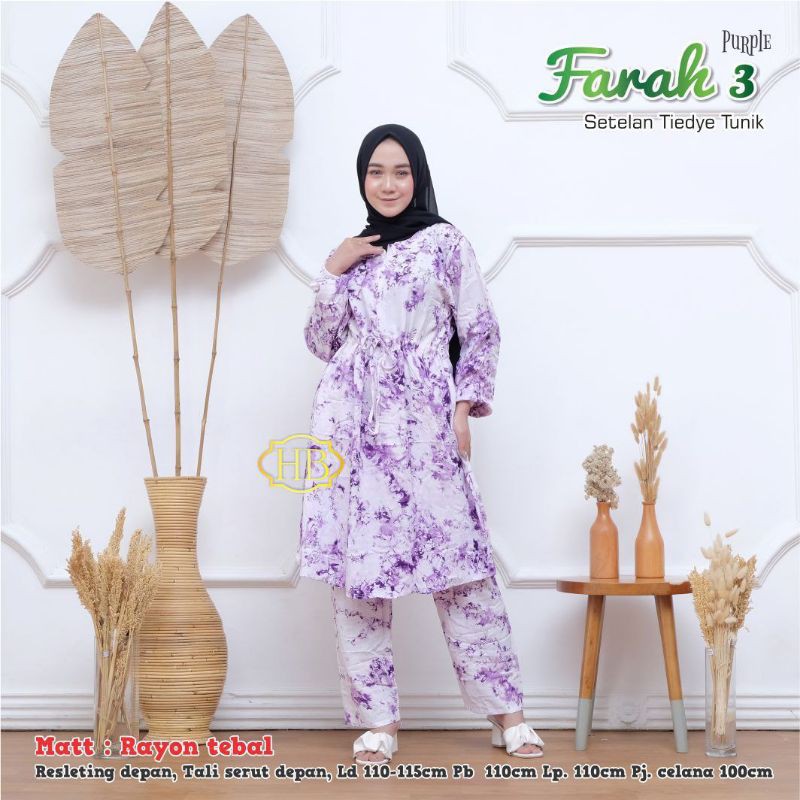 SETELAN TIE DYE FARAH 3 / ONE SET TIE DYE / ONE SET TIE DYE WANITA