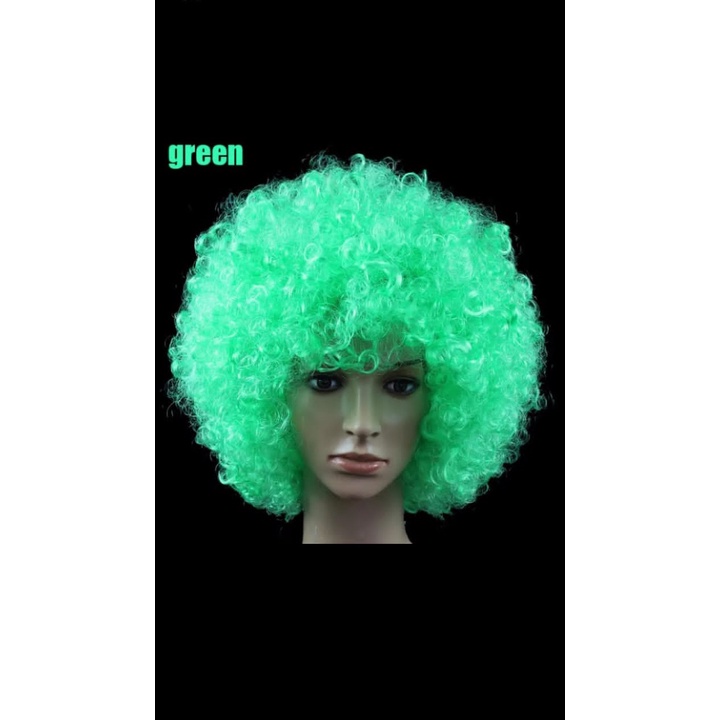 Wig rambut kribo pria / wanita wig pesta wig Halloween