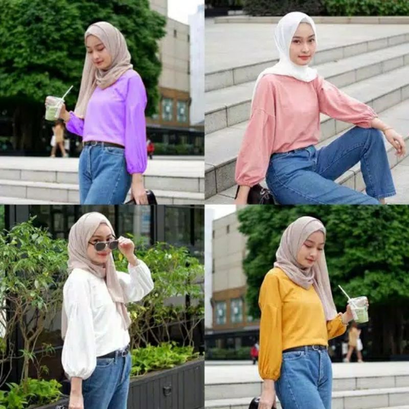 Arifirn - Blouse Lucy | Blose Wanita Murah | Baju Wanita | Kaos Panjang Wanita