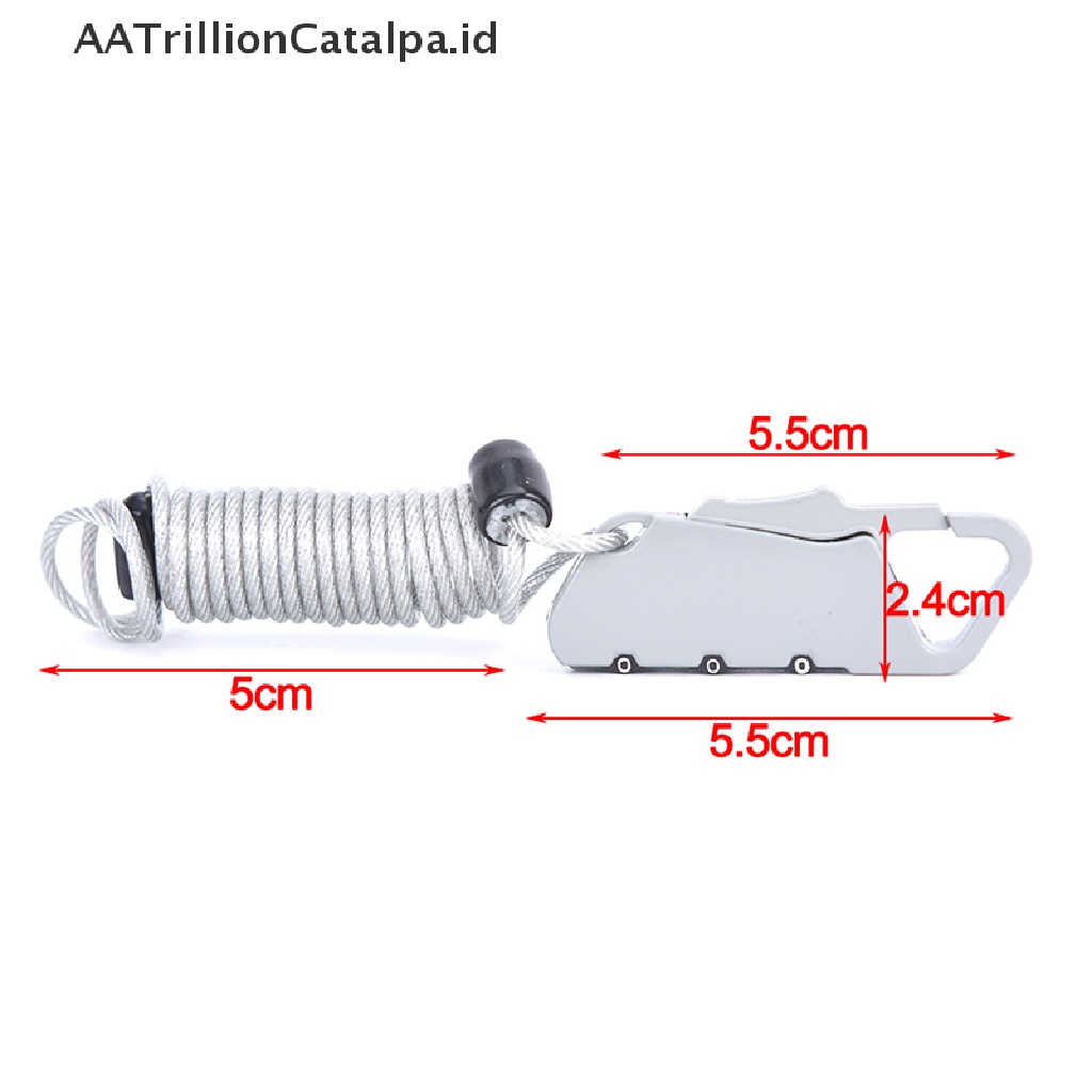 Aatrillioncatalpa Kunci Sepeda Model Kabel Dengan Password Digital Anti Maling