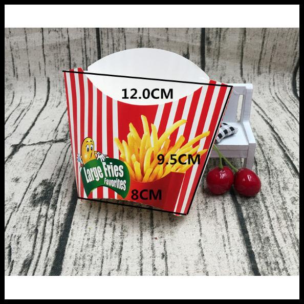 

Kentang Fries Tempat Goreng Karton Paper Kotak Kentang