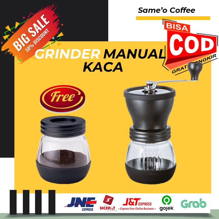 GRINDER MANUAL GLASS (PENGGILING KOPI MANUAL KACA)