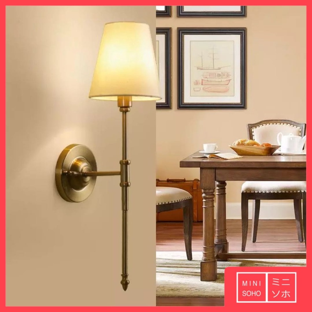 Lampu Dinding Hias Mewah Luxury Premium Minimalis Modern Sconce Wall Lamp Simple Long Tail Brass