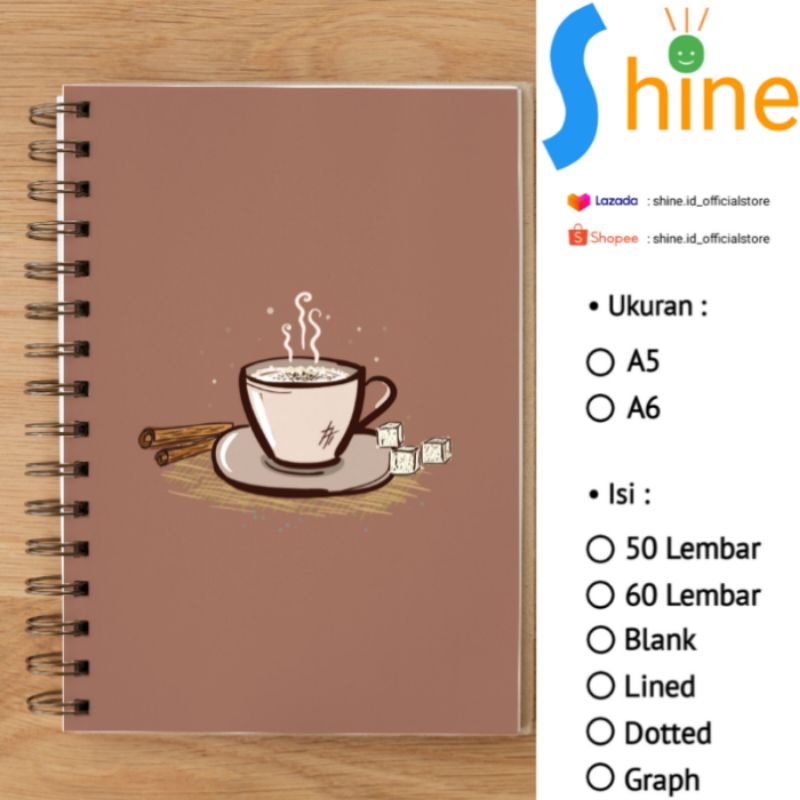 

Notebook/Journal Lined Dotted Blank 60 Lembar 120 Halaman