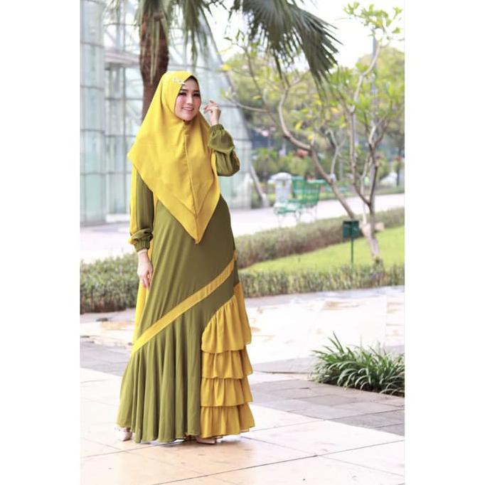 Baju Muslim wanita Gamis Syari Pesta Maxi Dres Azzahra Ori Glz Terbaru
