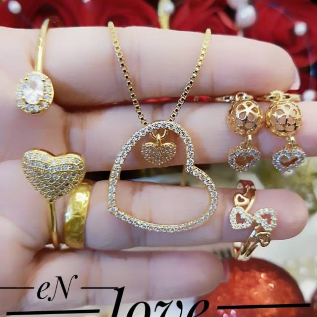 Xuping set perhiasan lapis emas 24k 2536k