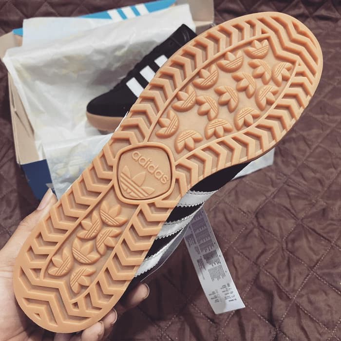 SNEAKERS COWOK HITAM BIRU MISTY  SEPATU PRIA ADIDAS BECKENBAUER BLACKWHITEGUM SNEAKERS COWOK