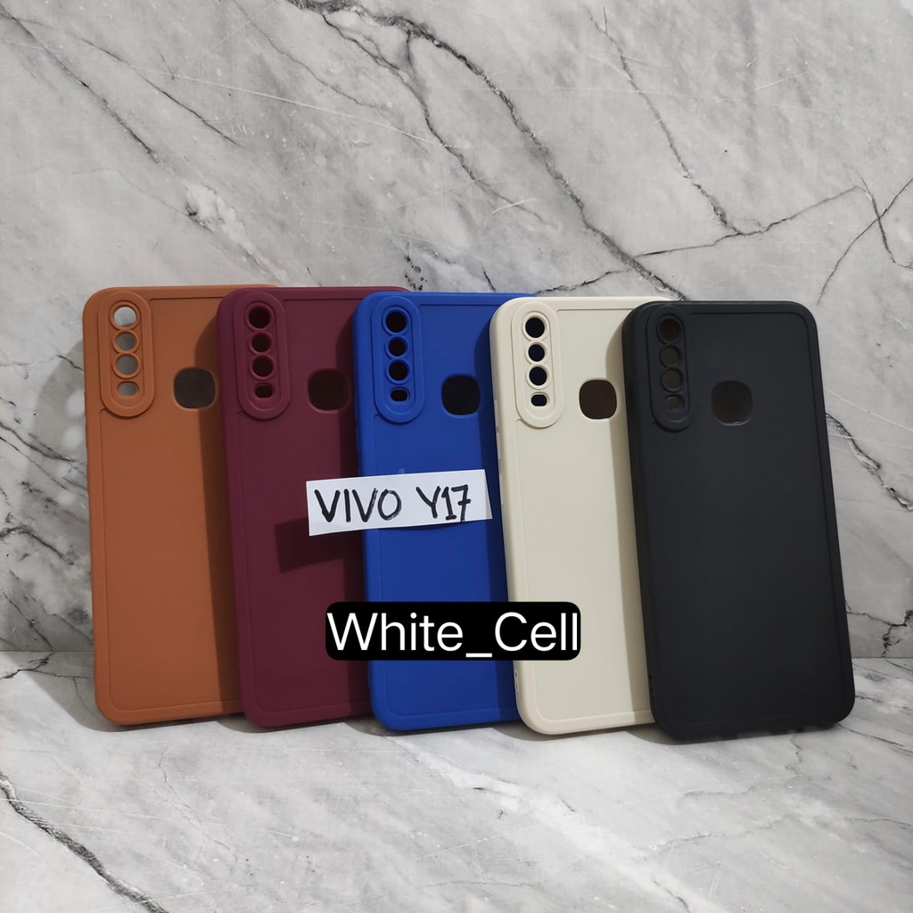 SoftCase ProCamera Silicon Matte Case Full Cover Vivo Y17  Y12i  Y15  Y12 White_Cell