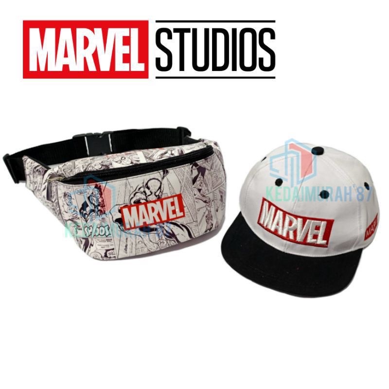 WAISTBAG ANAK MARVEL+TOPI ANAK MARVEL