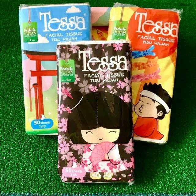 Tisu Wajah Tissue Travel Pack Tessa Facial 50 sheets