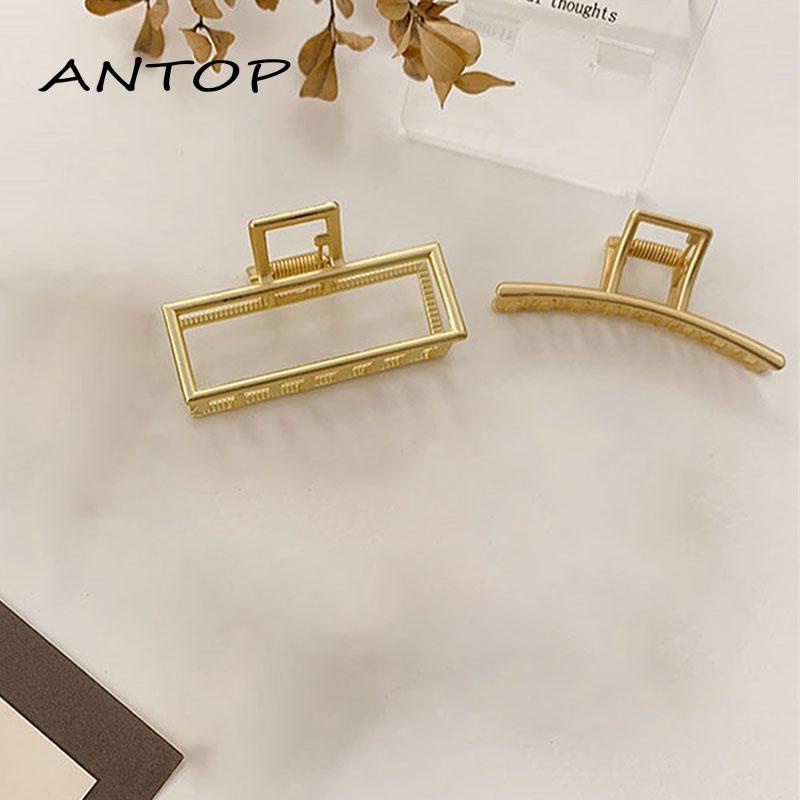 Jepit Rambut Bahan Metal Tekstur Simple Untuk Wanita