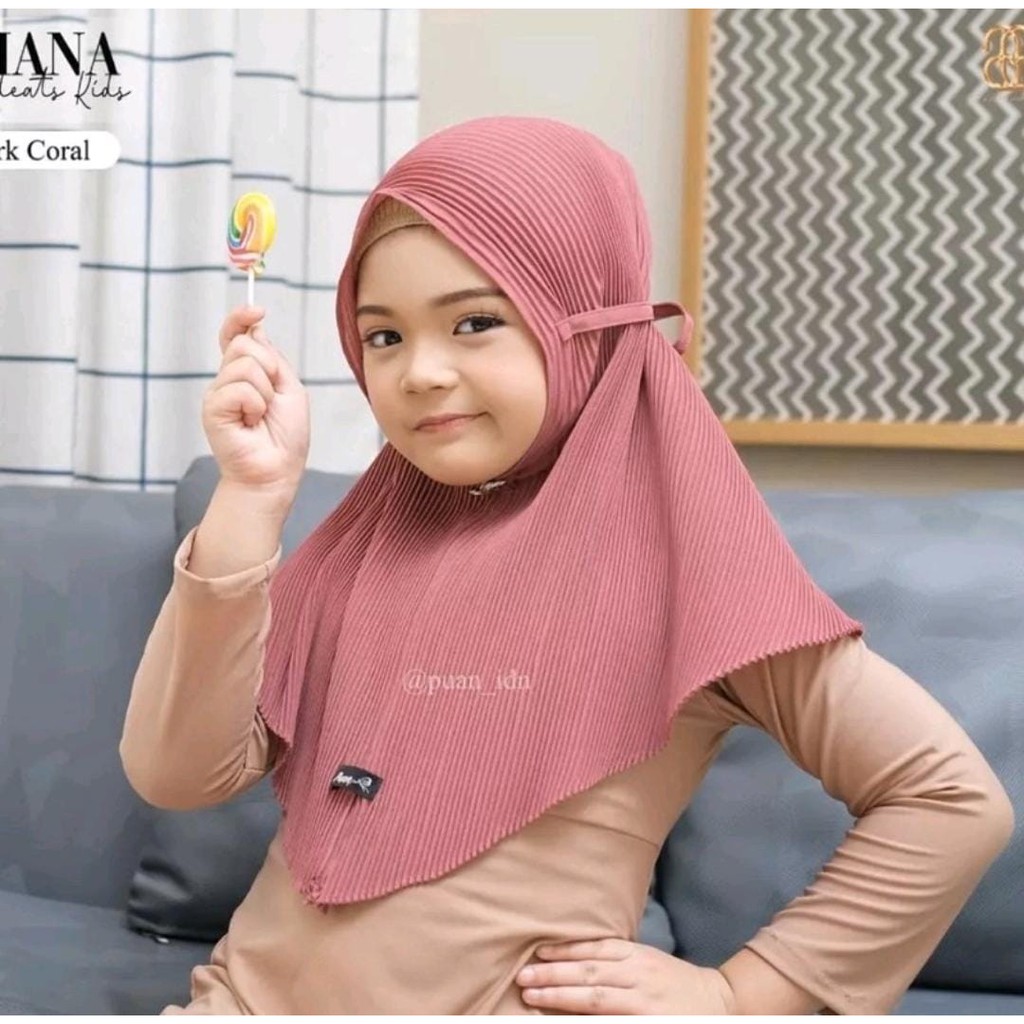 arafah hijab bergo plisket anak / bergo maryam plisket full anak