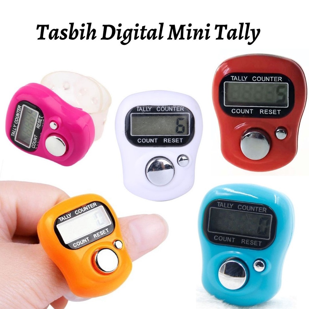 JG - Alat Hitung Digital Led Tasbih Jari Counter Tally Tasbeh Ibadah Mini Import Murah Elektronik Mini