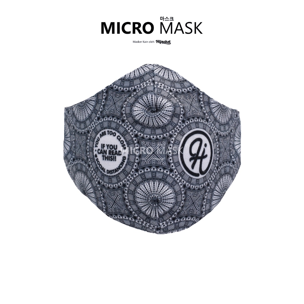 Micro Masker Hijab BLOCK UP TO 70% VIRUS 2 PLY Proteksi Premium fleece & poly-fiber Nyaman Bisa COD-Spectrum Monocrome