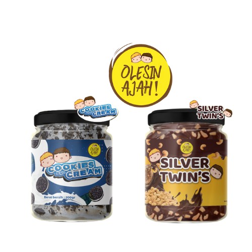 

Promo OlesinAjah Selai Cookies And Cream 200Gr + Silver Twins 200Gr