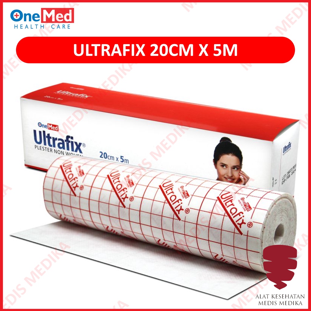 Ultrafix 20cm x 5m Onemed Plester Penutup Luka Alat Perlengkapan P3K Plaster Non Woven 20cmx5m 20 cm 5 m Roll