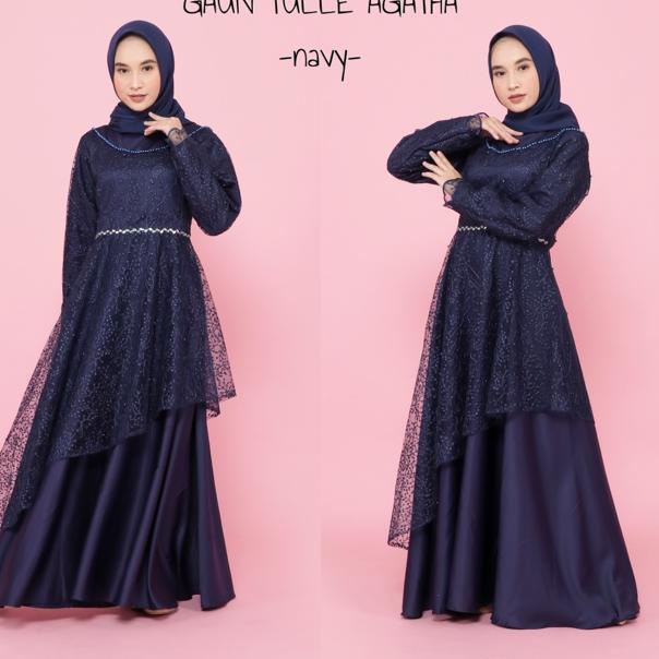 GAUN TULLE AGATHA / GAUN HIJAB KONDANGAN "MJA. 447318"