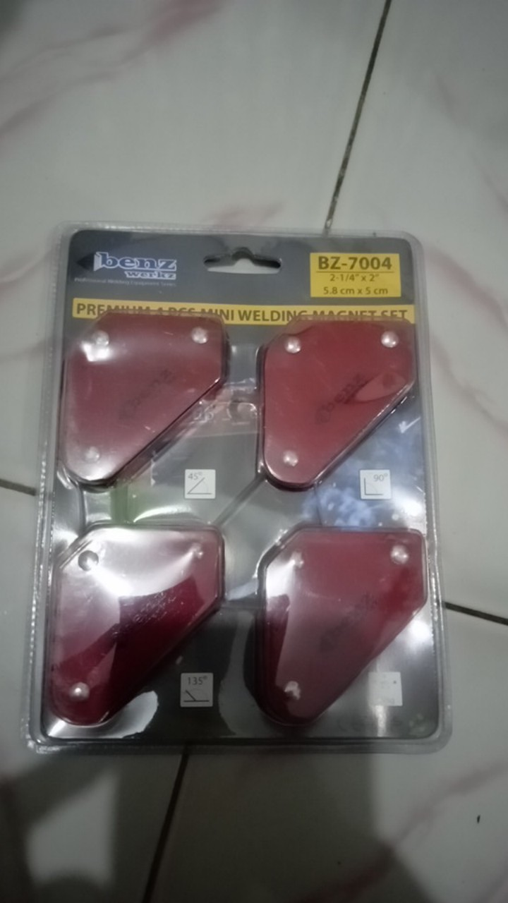 Benz Siku Magnet 2 Inch Magnetic Welding Holder Siku Magnet Las Set 4 Pcs Bz-7004 Perkakas Tukang