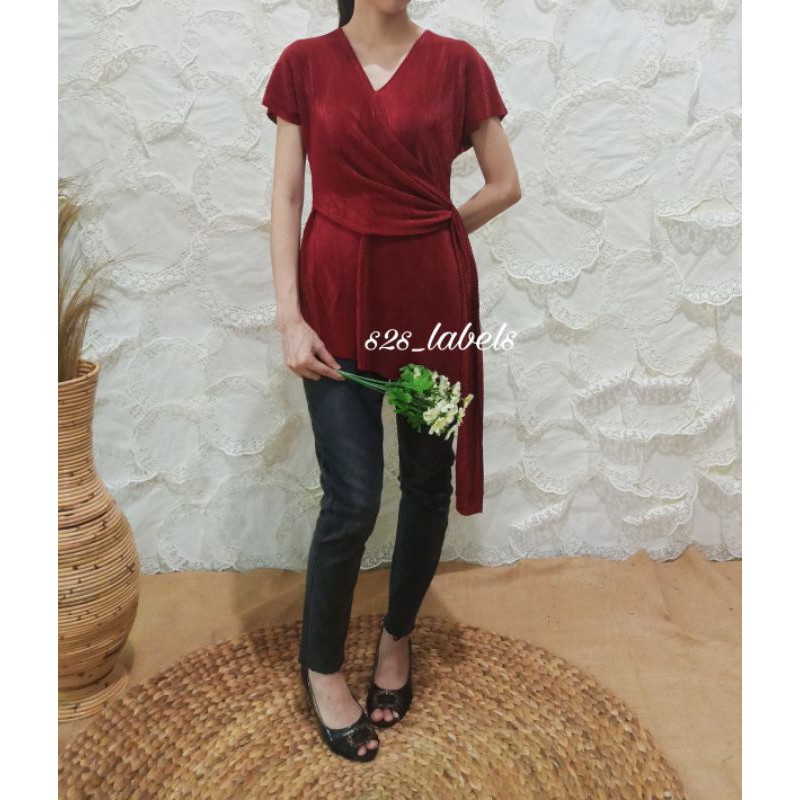 Baju Atasan Plisket Wanita Pleated Premium Emily Top