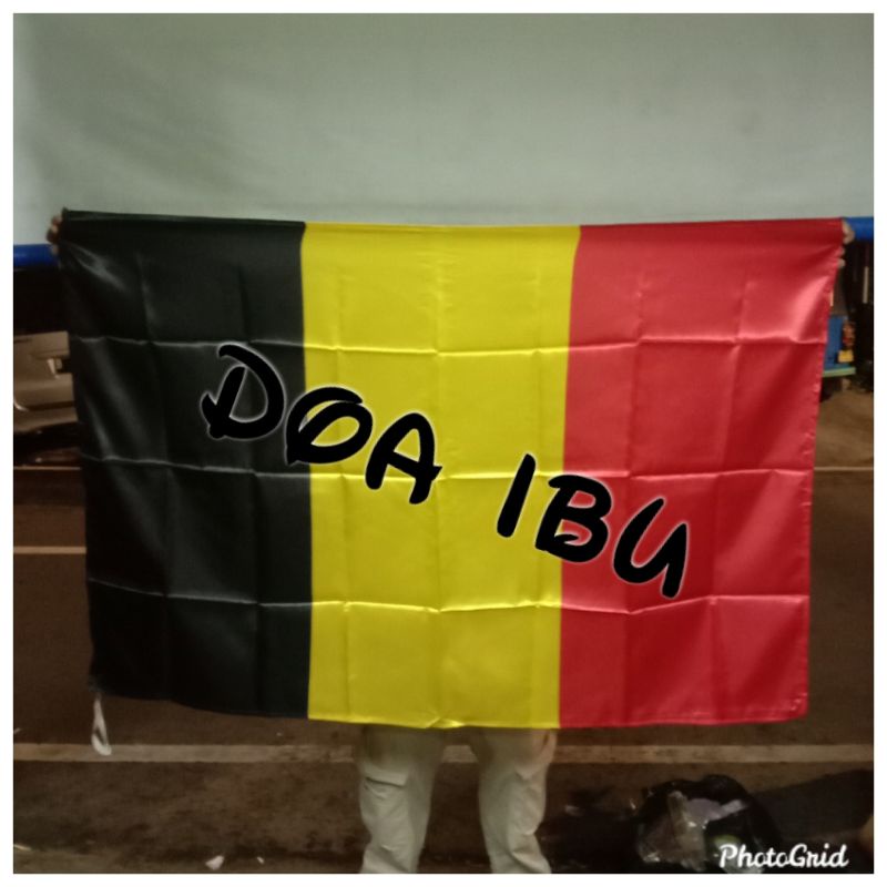 

best seller bendera BELGIA bahan satin 90cm x 135cm