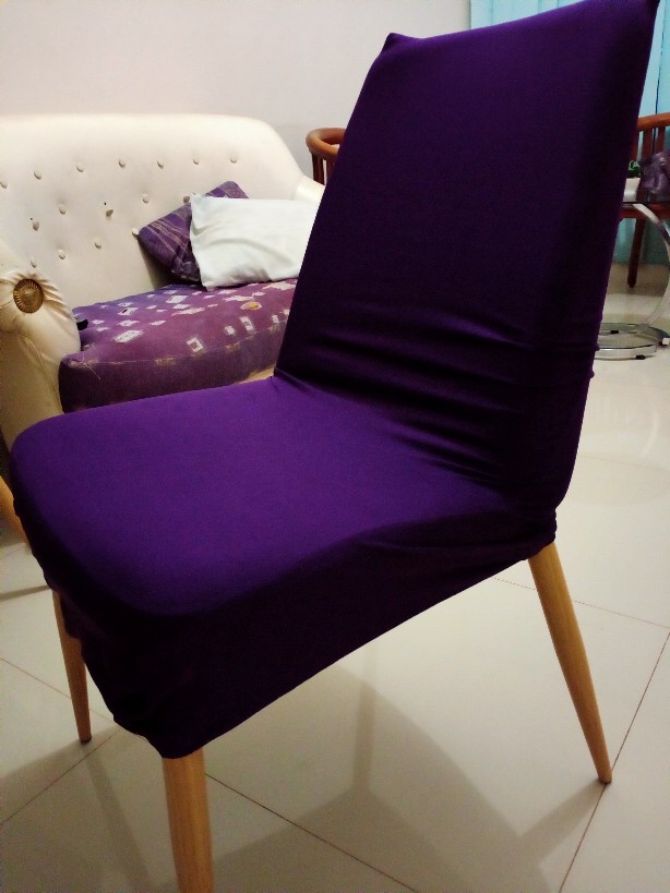 Cover Kursi Makan Polos Sarung Kursi Meja Makan Motif Polos Stretch Elastis