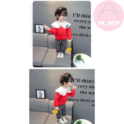 SET STELAN ANAK KOREA STELAN CHERRY