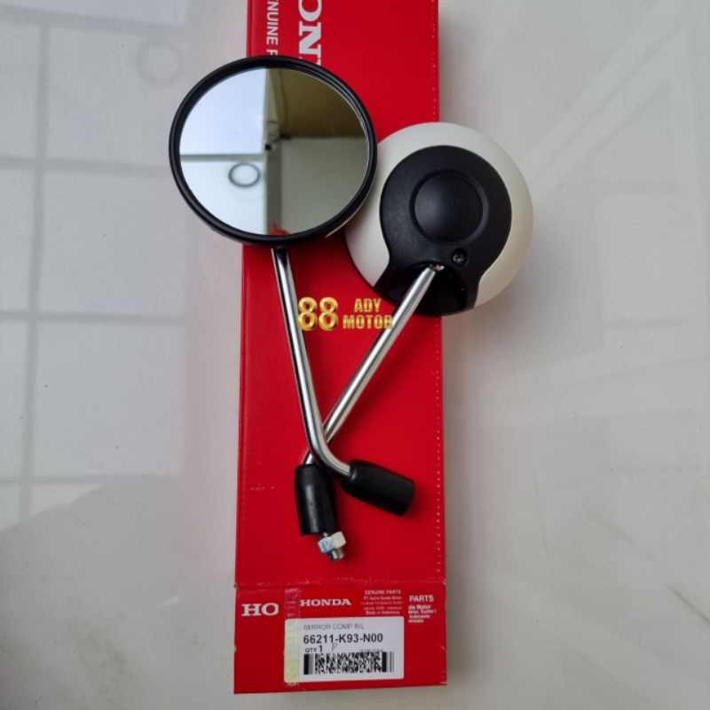 Kaca Spion Scoopy warna Hitam putih Beat, Vario, Spacy Drat Original Honda AHM