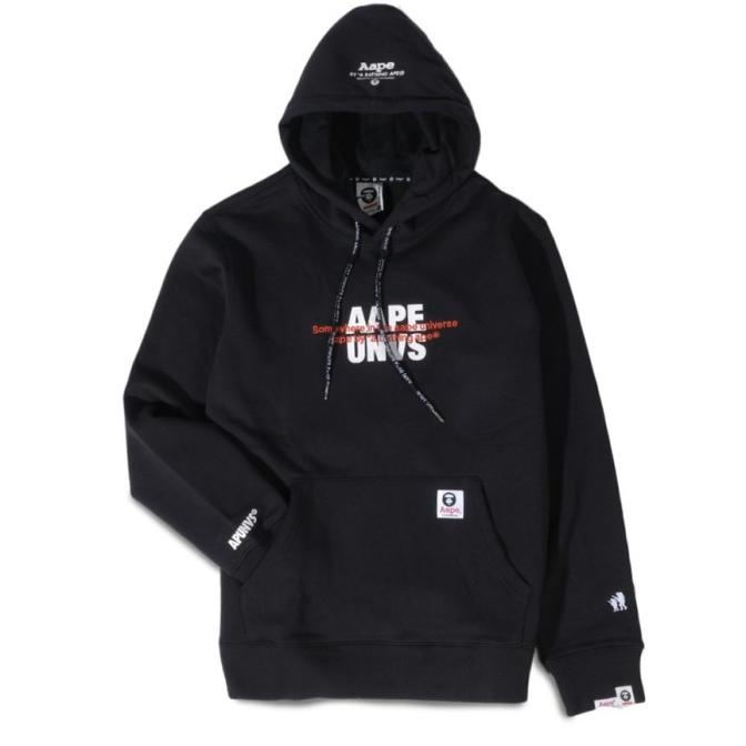 Aape by A Bathing Ape Somewhere in the Ape Universe Hoodie Black - S