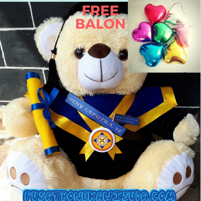 Boneka Wisuda Teddy Bear Jumbo | Hadiah Wisuda Kado Wisuda Selempang Diskon