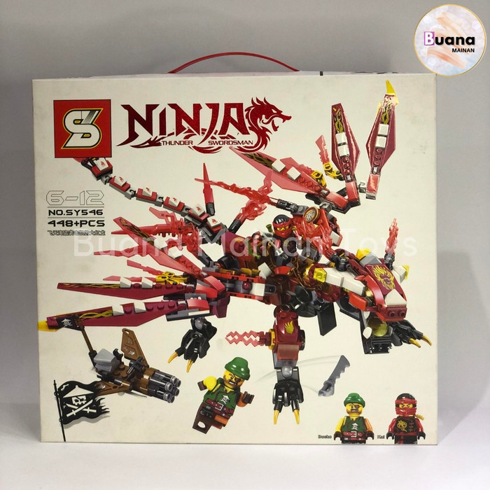 BRICKS SY NINJA THUNDER SWORDSMAN #SY546 FIGUR DRAGON Mainan Anak