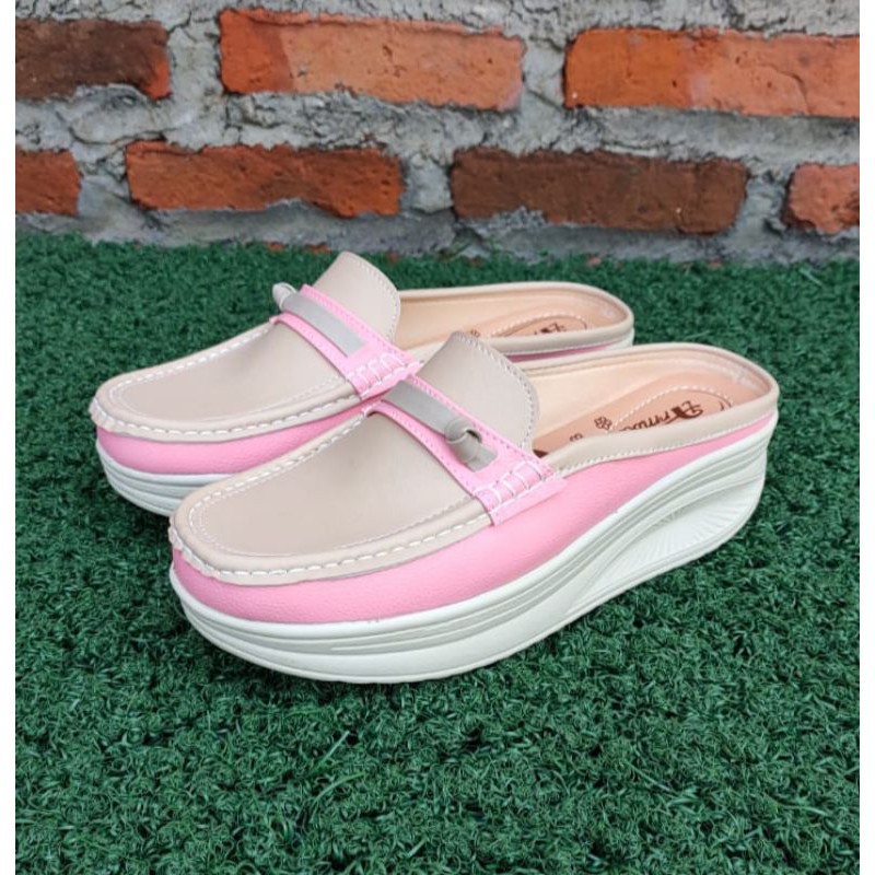 ARMOD-sandal sepatu selop wedges fashion cewek Ws-06