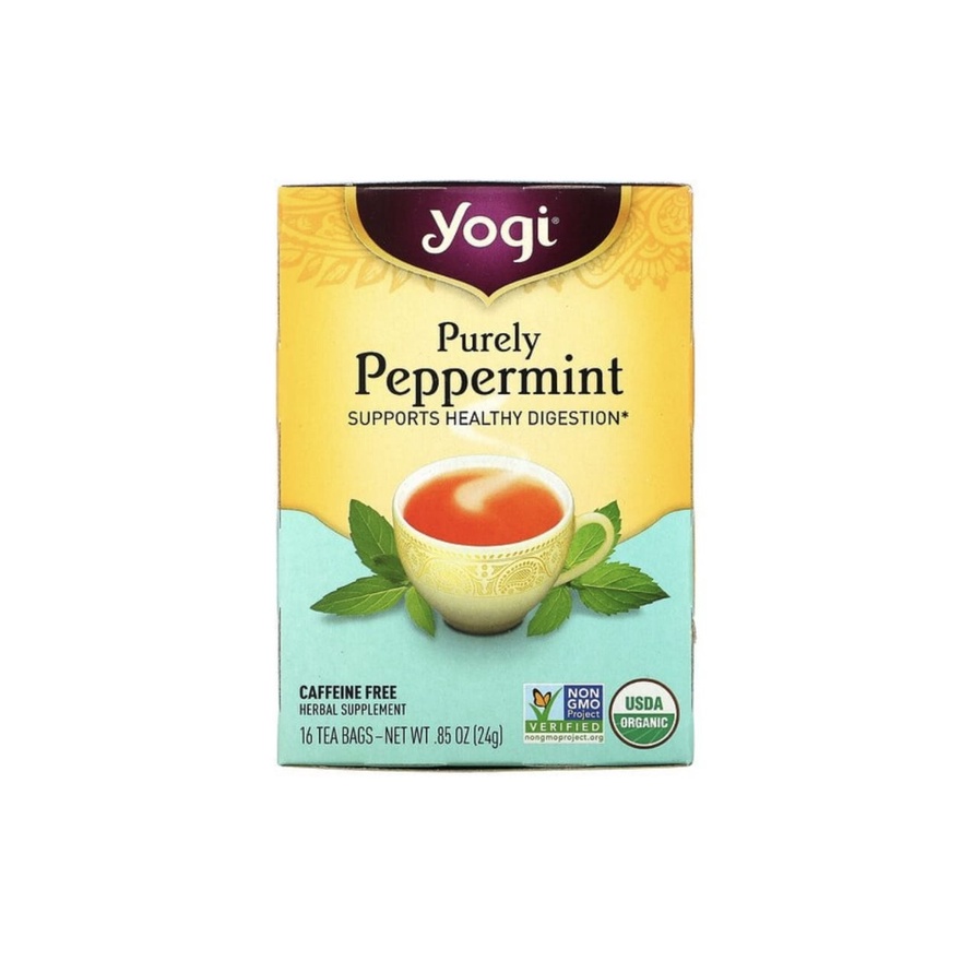 Yogi Tea Purely Peppermint (Teh Rasa Peppermint Murni), Caffeine Free, 16 tea bags