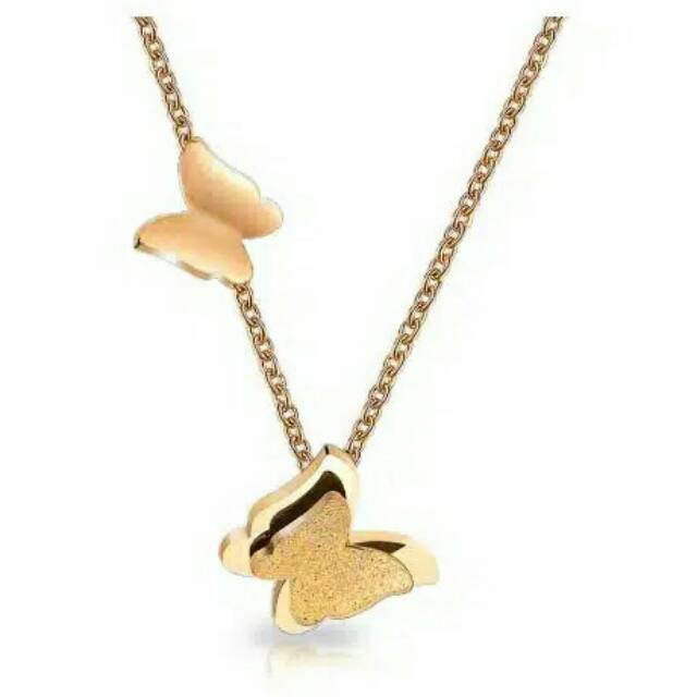 GG kalung Aksen Butterfly Titanium l#KL-128C