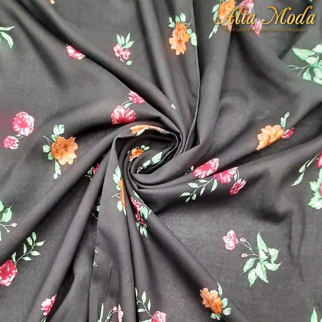 

Alta Moda Viscose Rayon Motif Printed Floral - Hitam (1M)