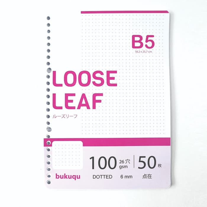 

Promo HVS Loose Leaf B5 100 gsm - DOTTED by Bukuqu Elegan