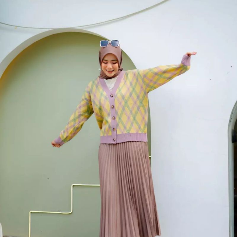 rajut tebal rainbow cardy