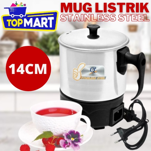 Mug listrik /Teko listrik 14 cm / Pemanas air Electric heating cup 8014 TOPMART