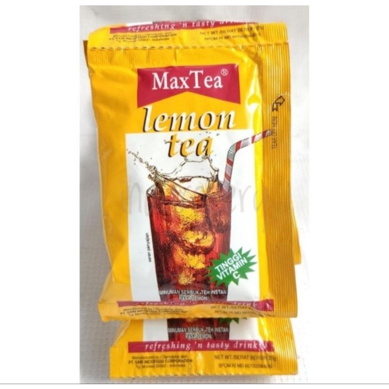 

Max Tea Lemon Tea 25gr isi 10 Sachet