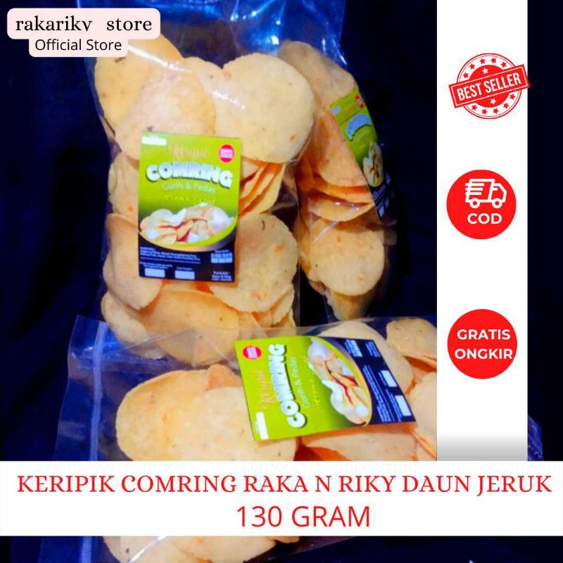 

KERIPIK COMRING RAKA N RIKY PEDAS DAUN JERUK [150 GR]
