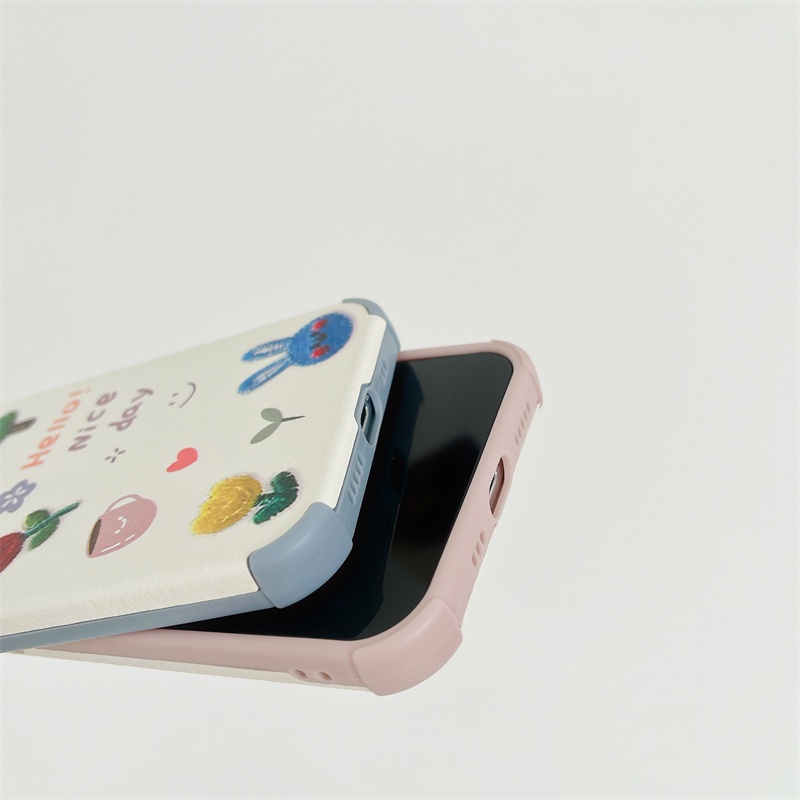 Casing Tpu Samsung A52 A32 A72 A12 A20S A02S A50 A10S J7 Prime A51 J2 Prime A10 A125 A30 A50S A30S A20 M40S M10 M10S A205 M02S A025 F02S A305 M12 F12 OPPO A15 A15S A54 A7 A5S A12 A9 A5 A53 A33 2020 Motif Cartoon Flower Lamb Skin leather Soft Case-4