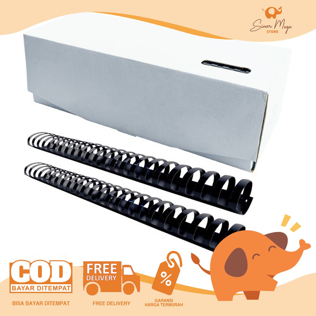 

Joyko Ring Plastic Comb Oval RPC-23-45 / Spiral Lonjong Oval Binder Jilid Penjilid Plastik Murah
