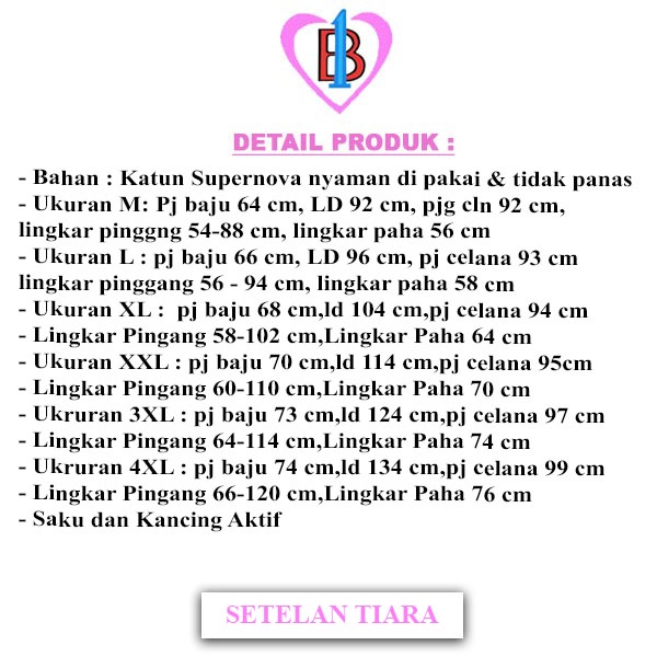 STELAN TIARA Fashion Wanita Model Terbaru B1-Love 64164-6882-7270-7874-8584-67142-64164