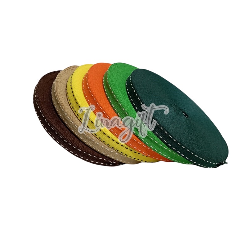 ( Rol 25 Yard ) PITA POLYESTER WEBBING RIBBON - GROSSGRAIN 1 CM PITA GROS GRAIN HIASAN LEBARAN KADO IDUL FITRI SELAMAT IDUL ADHA SNACK BINGKISAN EID MUBARAK SOUVENIR