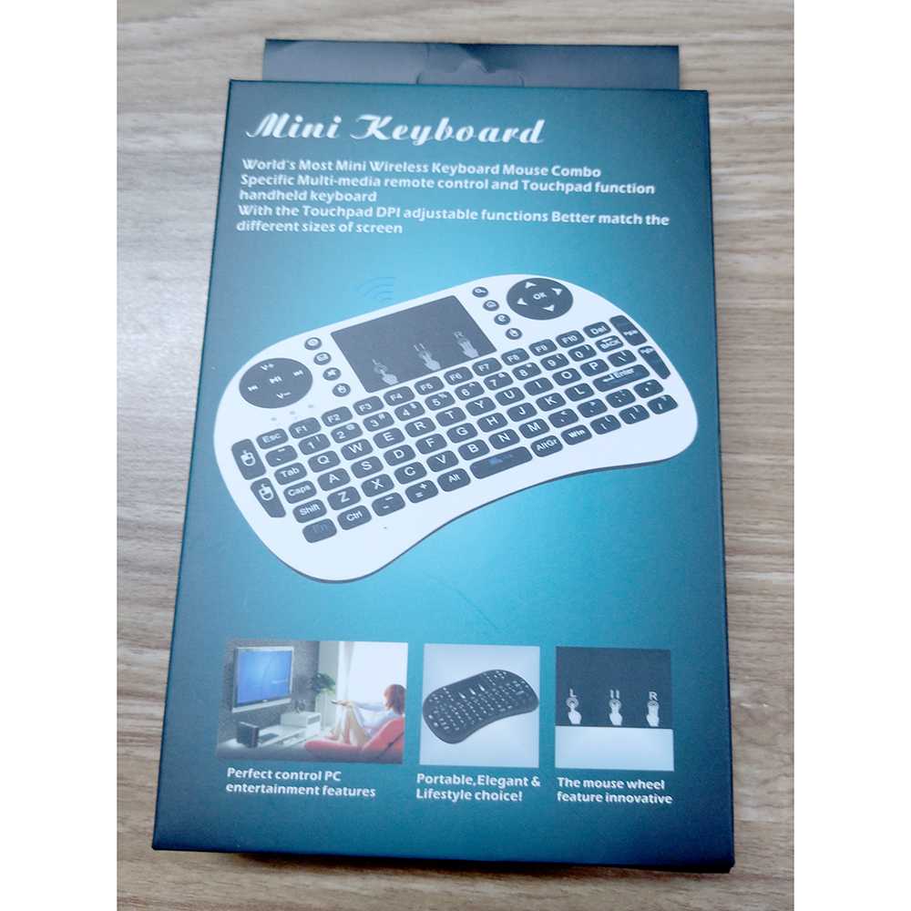 (100% BARANG ORI) Taffware Mini Keyboard Wireless 2.4GHz dengan Touch Pad &amp; Mouse - i8
