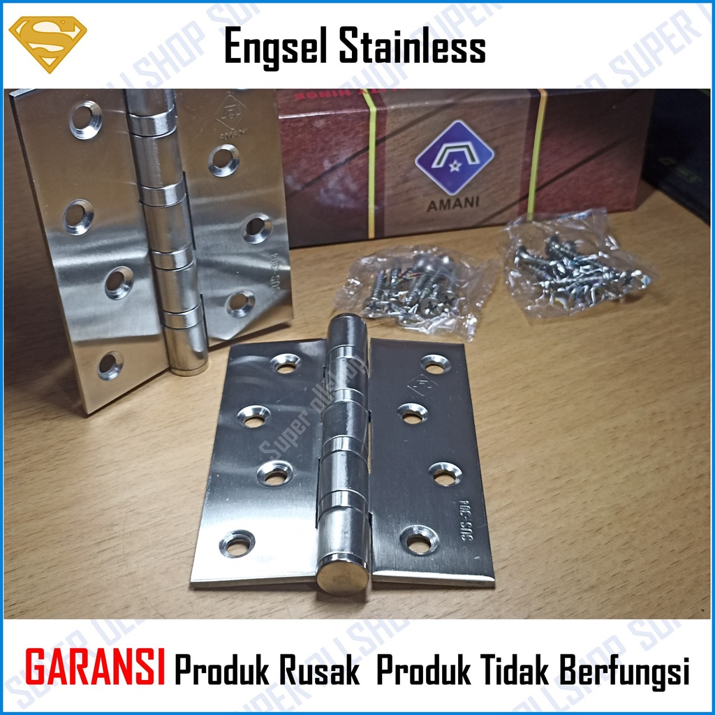 Engsel Jendela Pintu Stainless 3 Inch / Engsel Jendela / Engsel Pintu Stainless 4 inch / Engse Tebal 3 Inch 4 Inch Stainless