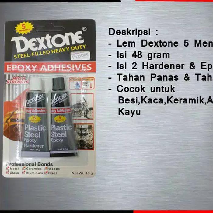 

Lem Dextone Campur 5 menit besi plastik fiber accessories