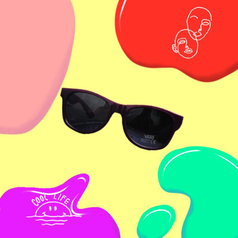 Kacamata Hitam Pria Wanita / Sunglasses / Vans , Spicoli 4 Shades - Dark Purple ( original )