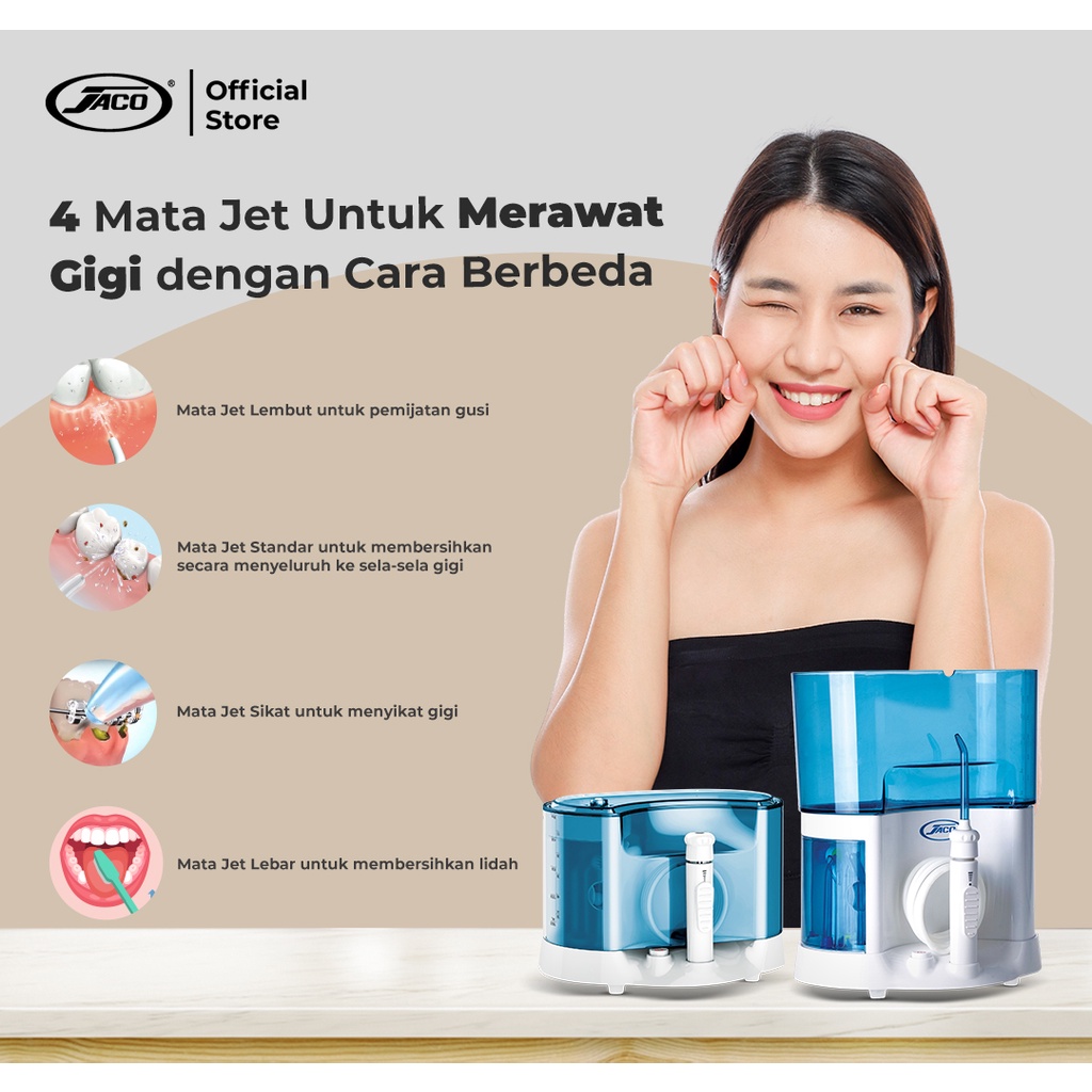 Jaco Dental Jet Alat Pembersih Karang Gigi Dental Flosser Water Flosser Ultra Water Flosser