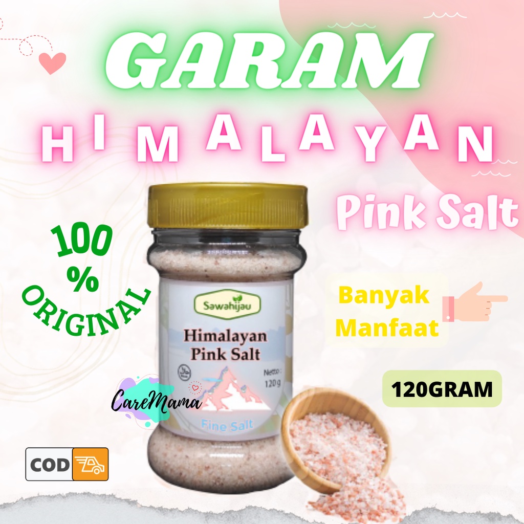 

Garam Himalaya Original Natural Pink Salt Kualitas Premium 100% Original Garam Pink Murni Tanpa Campuran Kimiawi Pink Salt Fine Halus 120 Gram