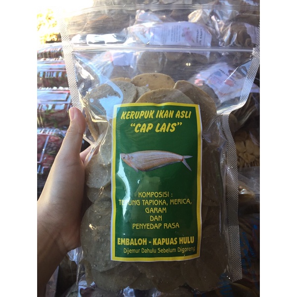 

Kerupuk/keropok Ikan Lais Asli Kapuas Hulu